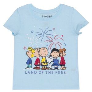 Peanuts Snoopy “Land Of The Free” 4th Of July S/S Tee - 18M